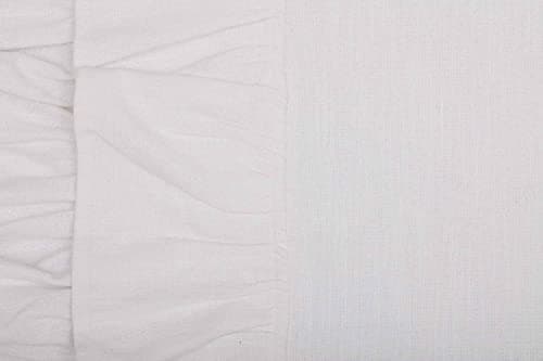 Piper Classics Vintage Ruffled Pillow Cases, Crisp White, Set of Two