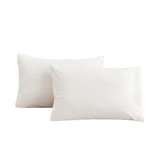 100% Cotton King Size Pillowcases with Botanical Floral Print, 2 Pack