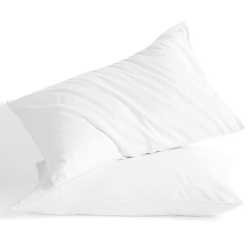 NTBAY Stone Washed Cotton Queen Pillowcases, 2-Pack Grey, 20x30 Inches