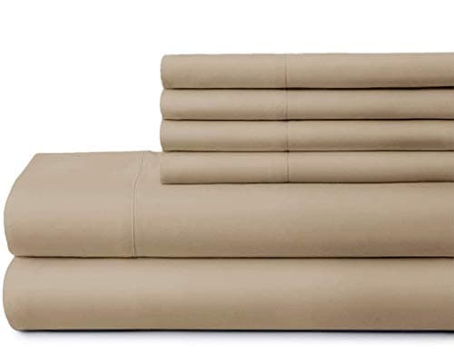 Soft 100% Natural Cotton 550-TC Full Size Sheets (Stripe, Light Blue)