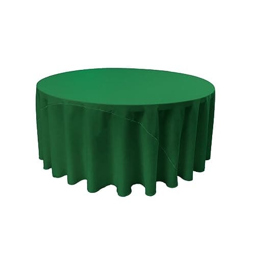 LA Linen Washable Emerald Green 108"Round Tablecloth