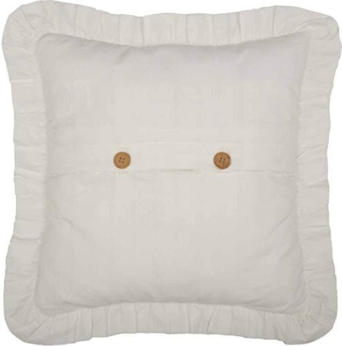 Piper Classics Vintage Farmhouse Off White Ticking Stripe 18" Throw Pillow Cover