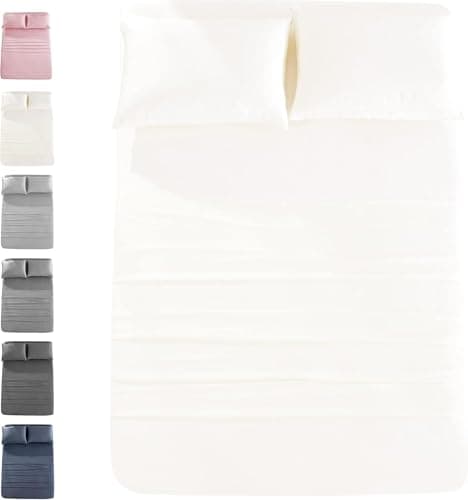 JOMO Cooling Bed Sheets, King Size - Silver Gray, 4 Pack
