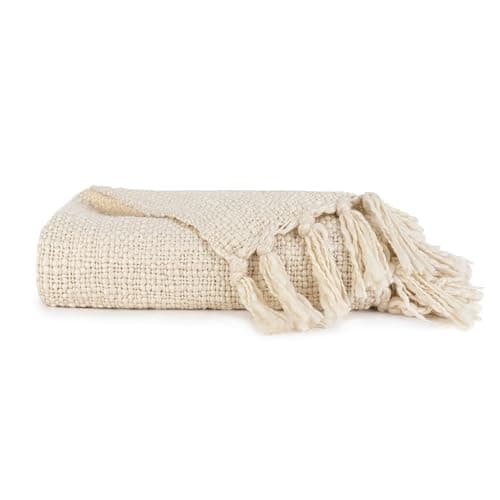 Chunky Knit Throw Blanket - Hypoallergenic - Cozy Home Accent