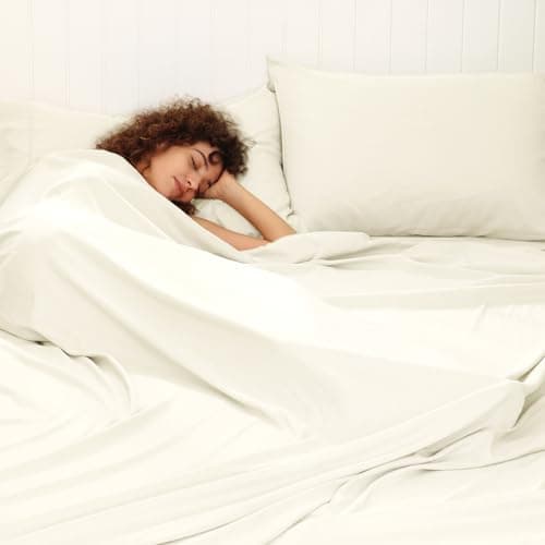 PHF Cooling Bamboo Rayon Sheets Set Twin, Silk Soft & Breathable