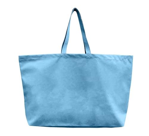 Large Canvas Tote Bag - Extra Big Shopping & Beach Reusable 28"x8"x16"