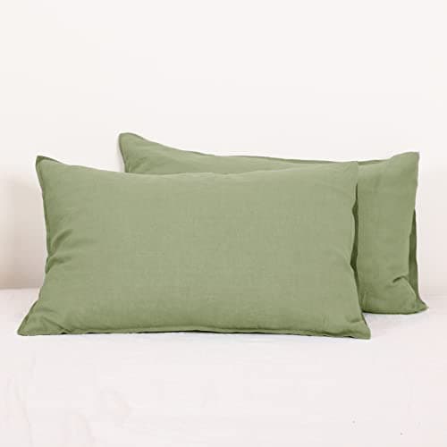 Simple & Opulence French Linen Queen Size Washed Pillowcases - Set of 2 (20''x30'')