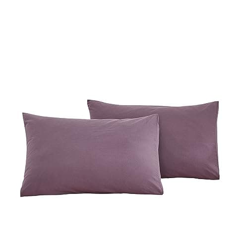 100% Cotton King Size Pillowcases with Botanical Floral Print, 2 Pack