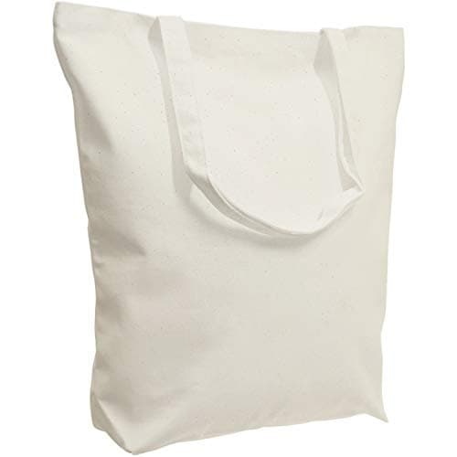 TOPDesign 6 Pack Super Strong Large 17.5"x16.5"x5" Cotton Canvas Tote Bags