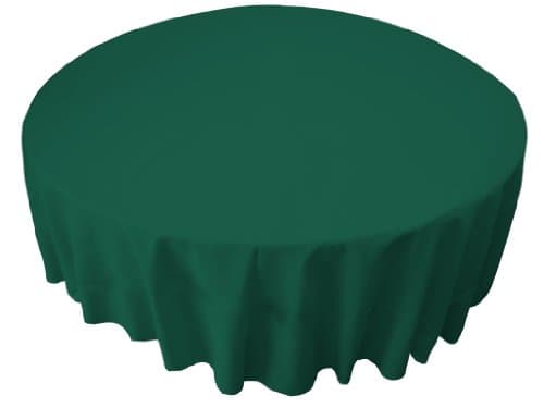 LA Linen Washable Emerald Green 108"Round Tablecloth