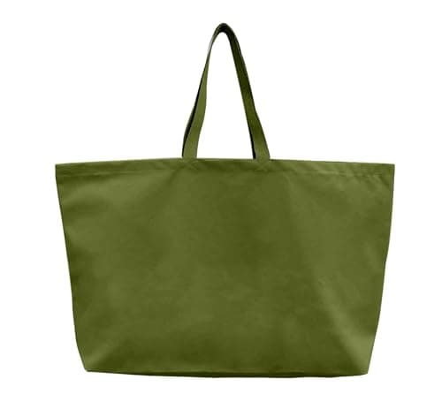 Large Canvas Tote Bag - Extra Big Shopping & Beach Reusable 28"x8"x16"