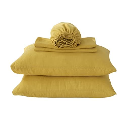 Simple&Opulence 100% Linen 4pcs Deep Pocket Sheet Set - California King