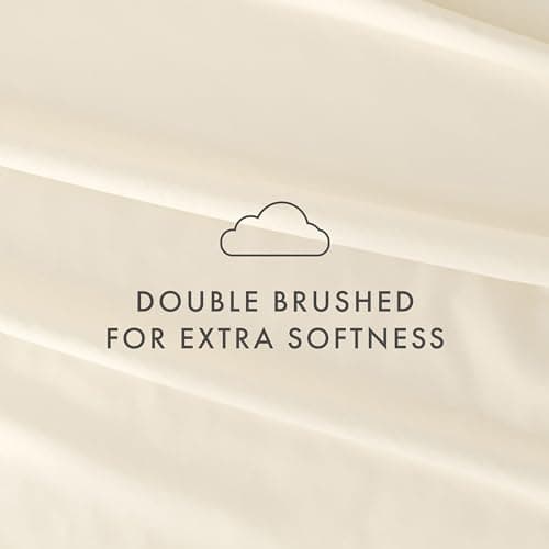 Market King 6-Piece Linen Sheet Set - Ultra Comfort & Cooling - Deep Pocket - Oeko-TEX Certified - Ivory