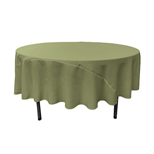 LA Linen Washable Emerald Green 108"Round Tablecloth