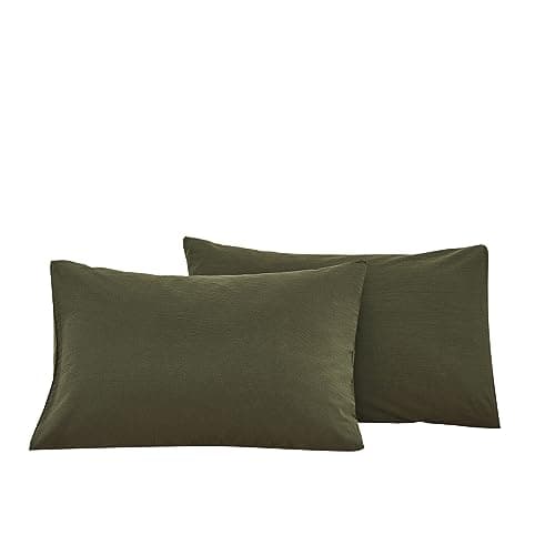 100% Cotton King Size Pillowcases with Botanical Floral Print, 2 Pack