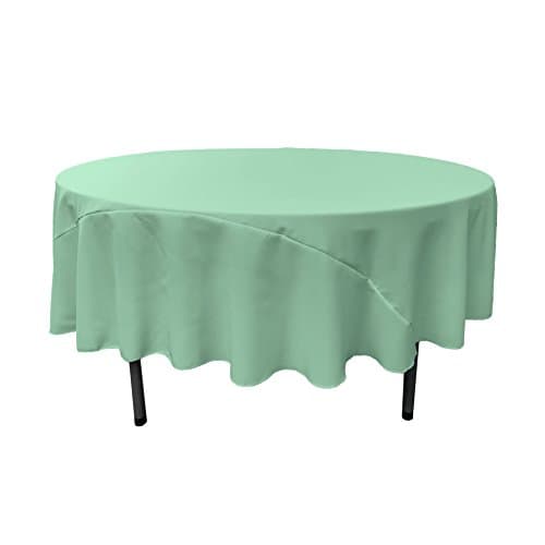 LA Linen Washable Emerald Green 108"Round Tablecloth