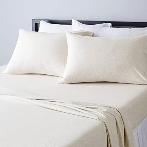 Amazon Basics Full Size Oatmeal 4-Piece Bed Sheet Set