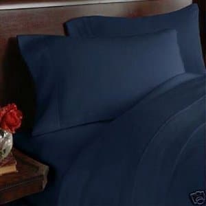 Elegance Linen 1600 Series King BedSheets, Navy, Deep Pocket Up to 16"