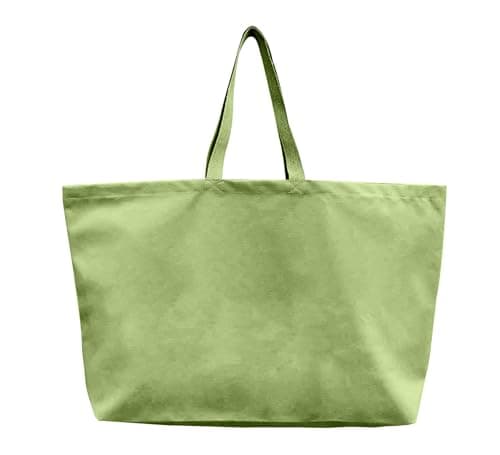 Large Canvas Tote Bag - Extra Big Shopping & Beach Reusable 28"x8"x16"