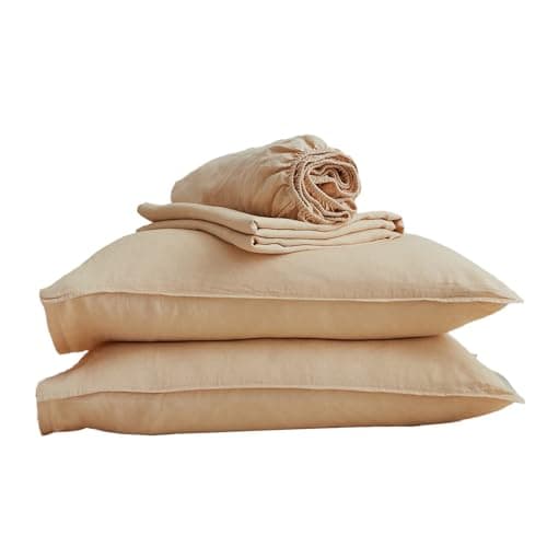 Simple&Opulence 100% Linen 4pcs Deep Pocket Sheet Set - California King