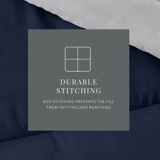 Linen Market Reversible Twin Comforter Set - Soft & Lightweight Down Alternative