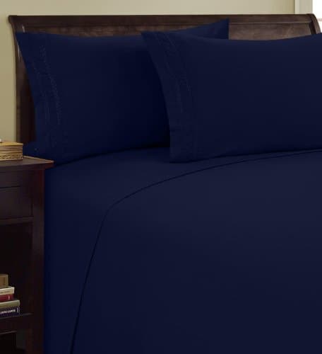 Elegant 1500 Thread Count Microfiber Twin Sheet Set, Deep Pocket Up to 16", Purple