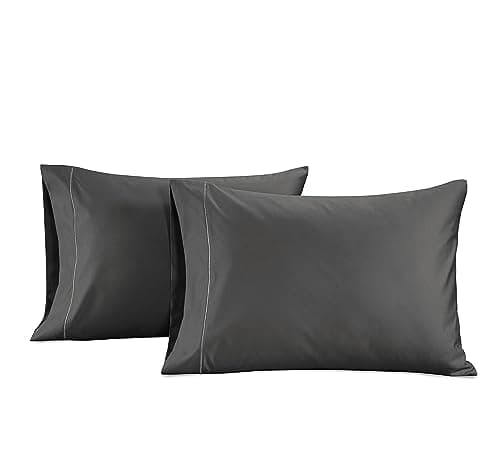 Lane Linen Queen Ivory Pillow Cases 100% Egyptian Cotton 1000 TPI Sateen