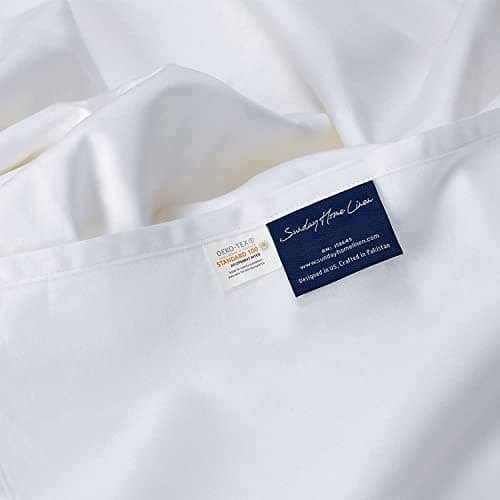 100% Cotton King White Solid Sheet Set | Soft 400 TC Sateen Weave | Oeko Tex Certified | Luxury Bedding