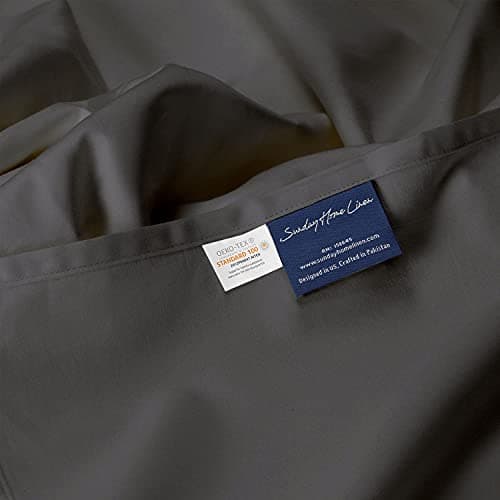 Sunday Home 100% Oeko Tex Certified Cotton Sheets - Dark Grey Queen Set