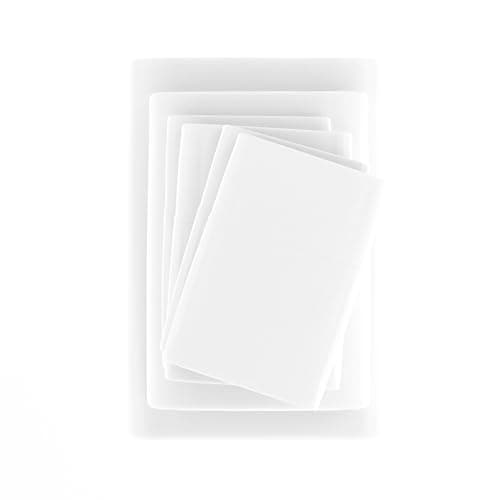 6-Piece White Linen Bed Sheet Set for Twin XL Size