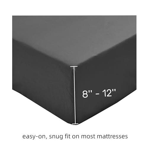 Luxury 4-Piece Double Brushed Microfiber Bed Sheet Set - Full Gray