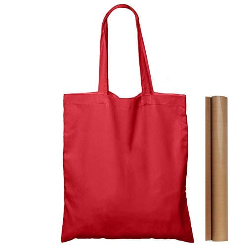 5-Pack 15x16" Natural Cotton Tote Bags, Lightweight & Bulk PTFE Sheet Included