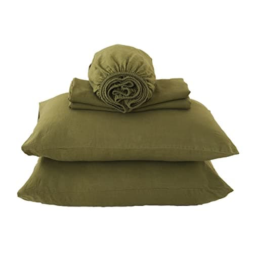 Simple&Opulence 100% Linen 4pcs Deep Pocket Sheet Set - California King