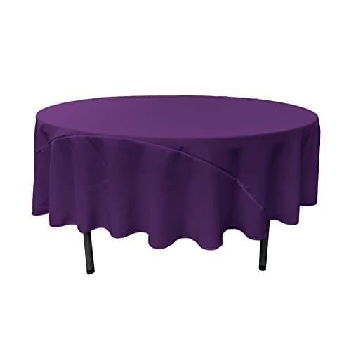 LA Linen Washable Emerald Green 108"Round Tablecloth
