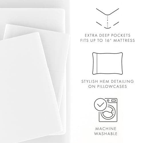 4-Piece Linen Market Sheet Set: Ultra Soft Microfiber Bedding