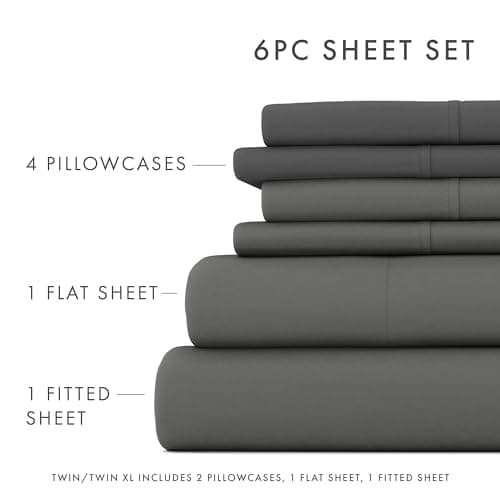 Essential Ultra Soft Linen Market Sheet Set - 4 Piece Microfiber Bedding