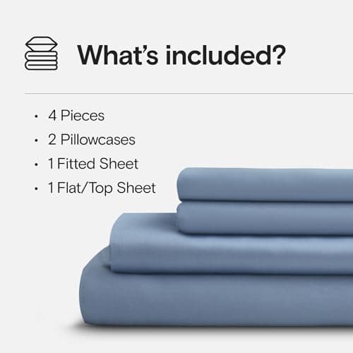 Bamboo Viscose DOZ Sheet Set, 100% Organic, Buttery Soft, Cooling, High GSM, Deep Pockets (Queen, Sky)