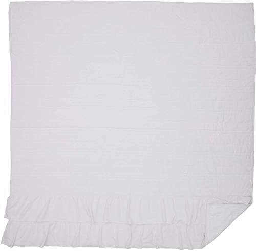 Piper Classics Serenity Crisp White Ruffled Quilt, Extra Large