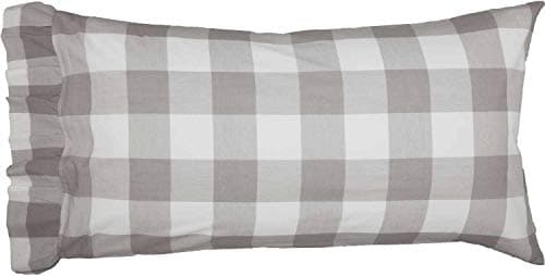 Gray Buffalo Check Madison King Size Pillowcases, Set of 2