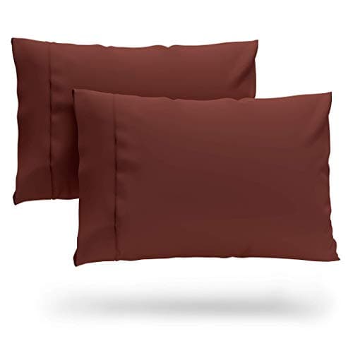 Cosy House Collection Bamboo Derived Rayon Pillowcase Set - Ultra Soft, Cooling Standard/Queen (Chocolate)