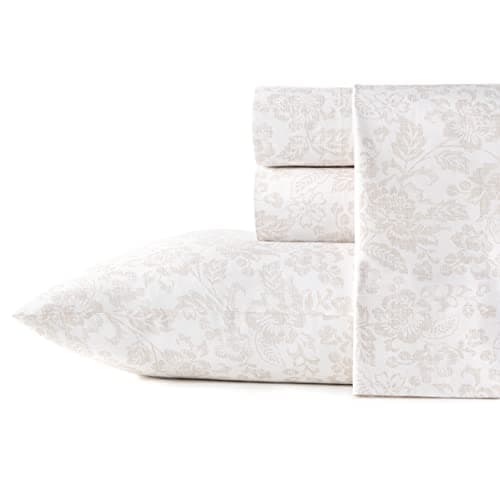 Mae Queen Stone Cottage Cotton Percale Sheets, Crisp & Cool Bedding Set