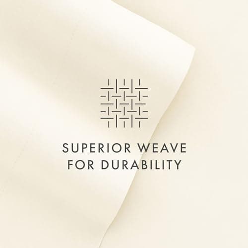 Market King 6-Piece Linen Sheet Set - Ultra Comfort & Cooling - Deep Pocket - Oeko-TEX Certified - Ivory