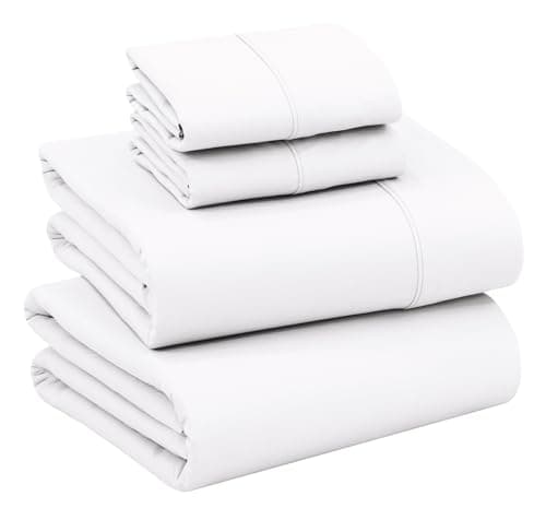 RUVANTI Queen Deep Pocket 4PC Cotton Percale Bed Linen Set