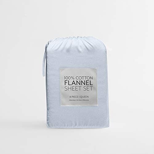 Flannel Bed Sheets for Queen Size Bed - Soft and Cooling - Deep Pocket - 4 Piece Set