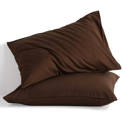 NTBAY Stone Washed Cotton Queen Pillowcases, 2-Pack Grey, 20x30 Inches