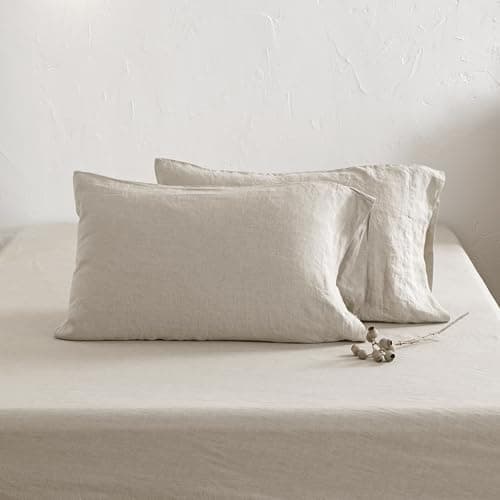100% French Linen Sheets Set - Full Size Organic Flax Bedding
