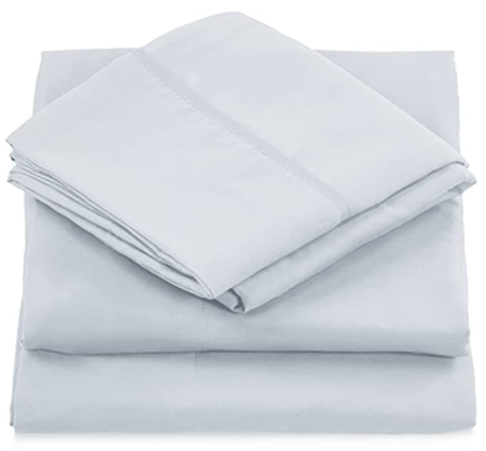 6 Piece Full Size Sheets Set - Including 4 Pillowcases - Deep Pockets - Breathable and Soft - Gray - Wrinkle Free - Machine Washable