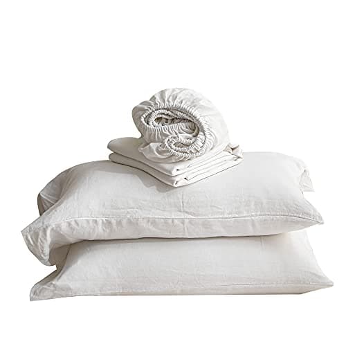 Simple&Opulence 100% Linen 4pcs Deep Pocket Sheet Set - California King