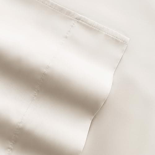 Market King 6-Piece Linen Sheet Set - Ultra Comfort & Cooling - Deep Pocket - Oeko-TEX Certified - Ivory