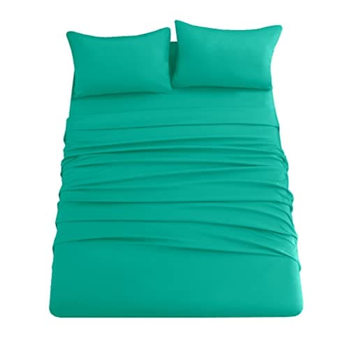 Sfoothome Black Luxury 4-Piece Bed Sheet Set - Full Size, Extra Deep Pocket
